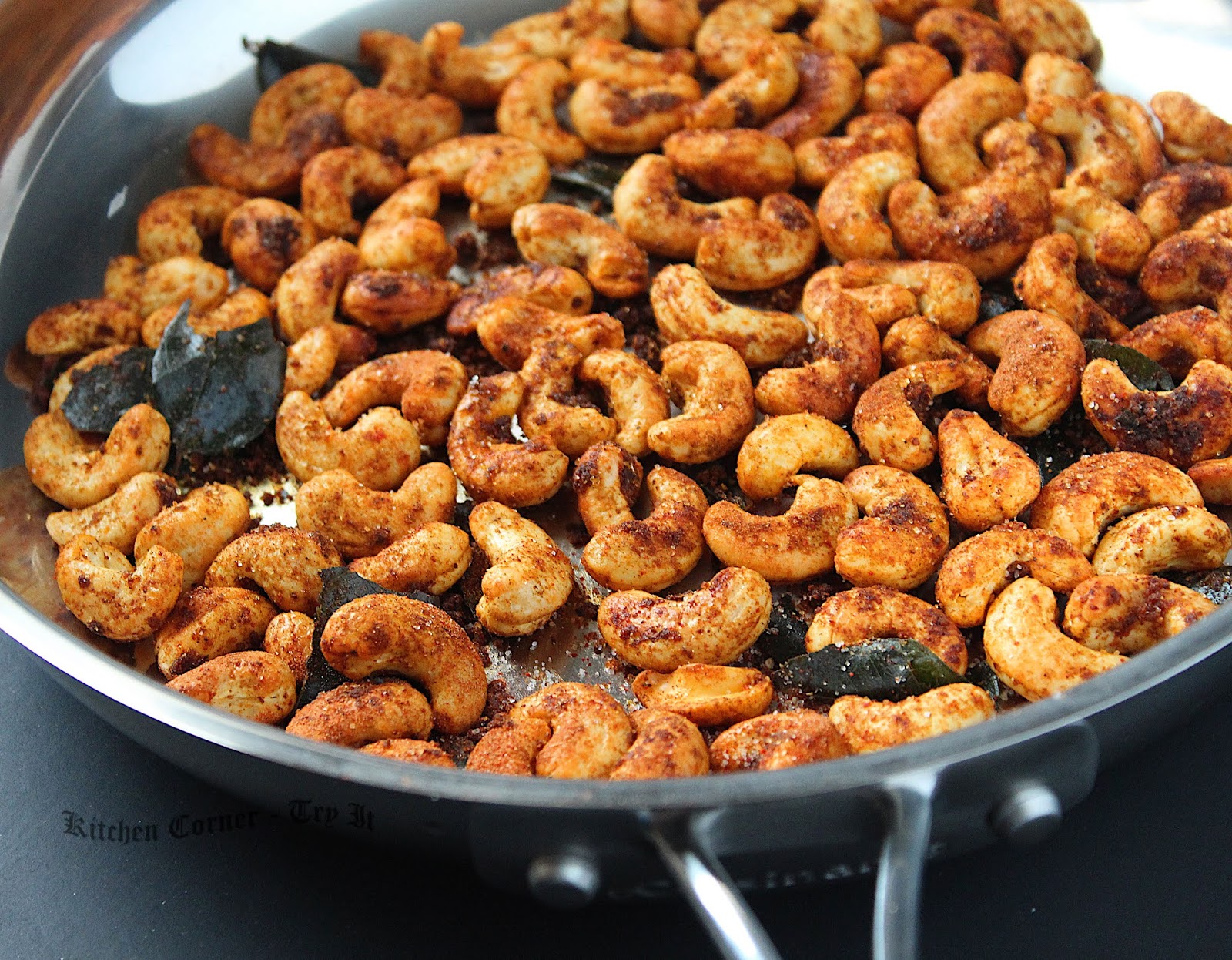 Easy Masala Cashew Nuts/ Roasted Kaju with Ghee