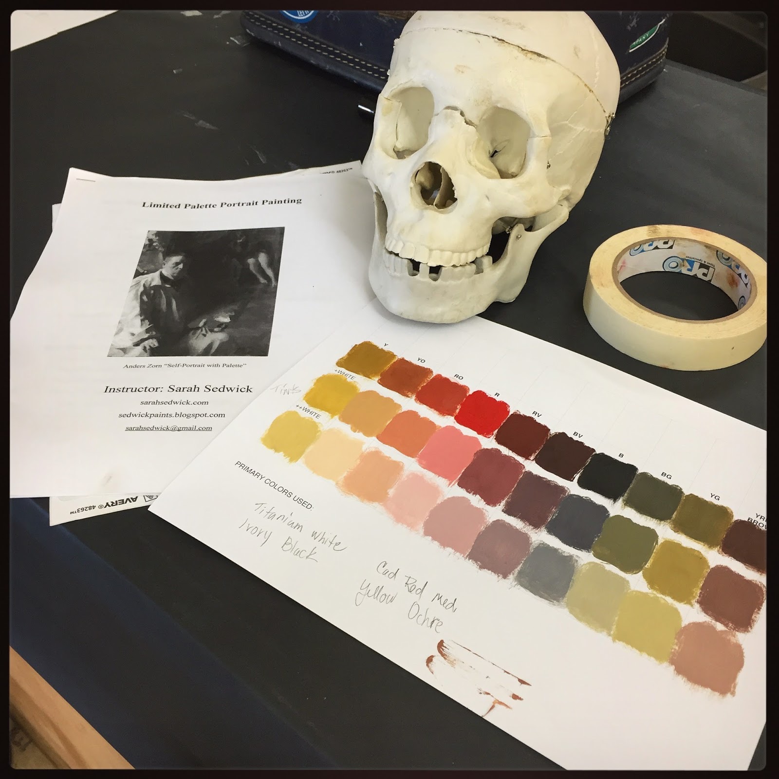 Sedwick Studio Limited Palette Portrait Painting