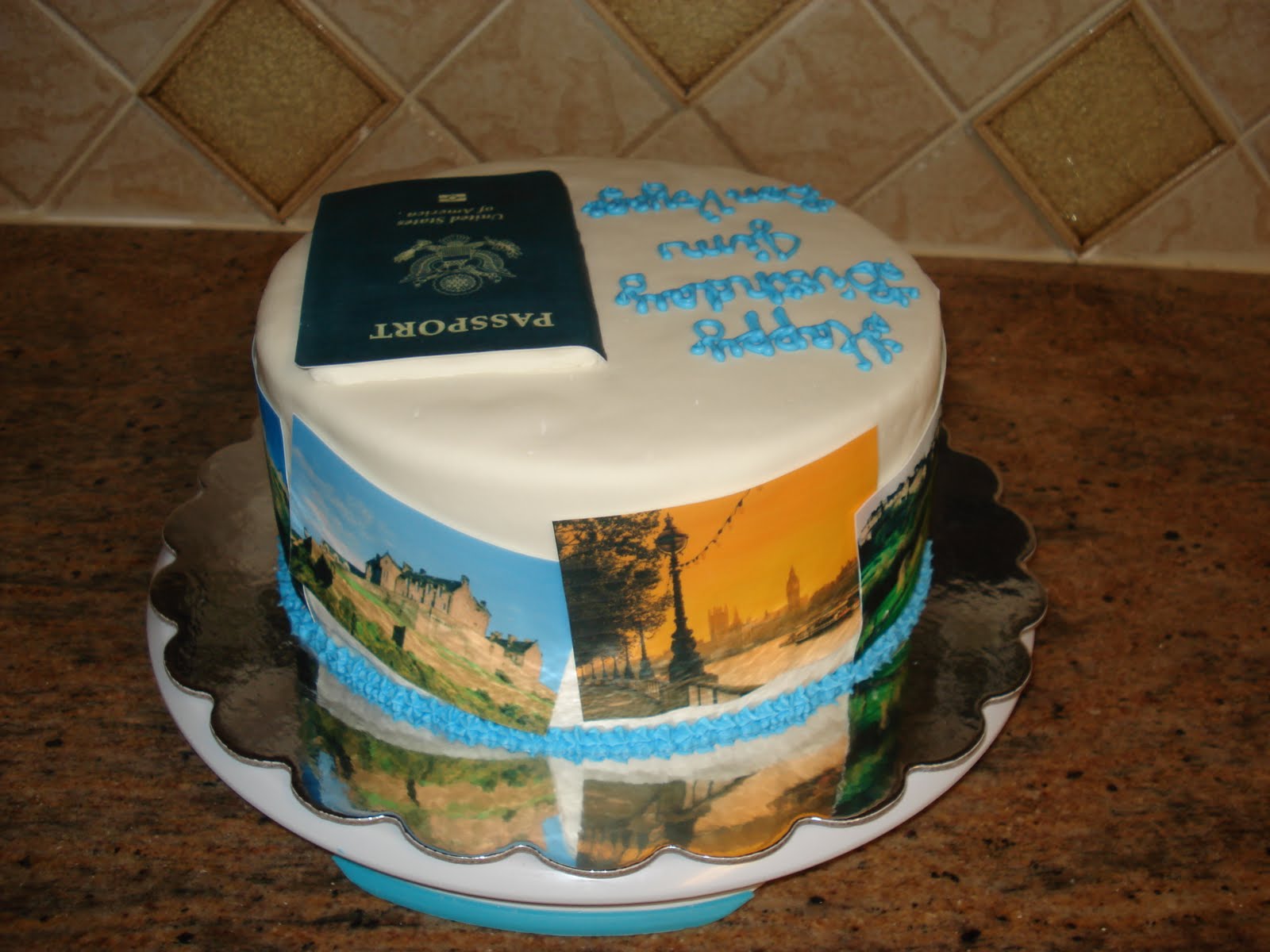 My Cake Hobby: Bon Voyage Birthday Cake