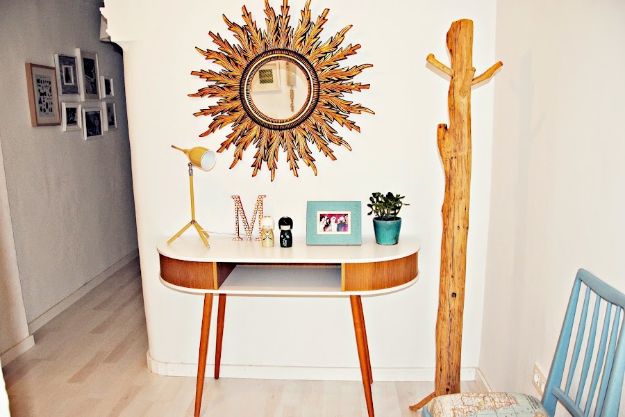 Decoración con espejo de sol