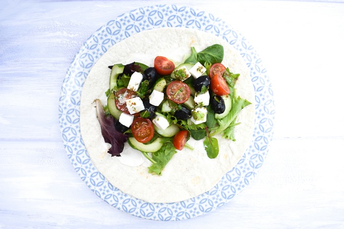 Greek Salad Lunch Wrap Greek Salad Lunch Wrap