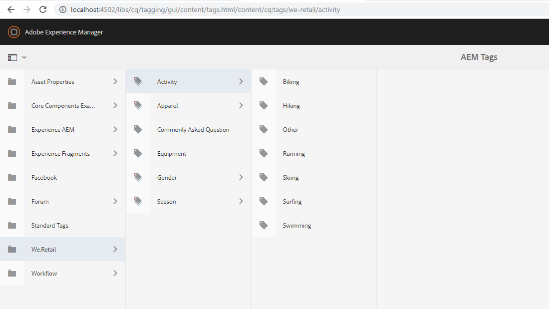 Experiencing Adobe Experience Manager (AEM, CQ): AEM 65 - Touch UI Sort ...