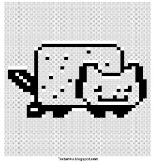Nyan Cat | Pop Tart Cat | Copy Paste Text Art | Cool ASCII Text Art 4 U
