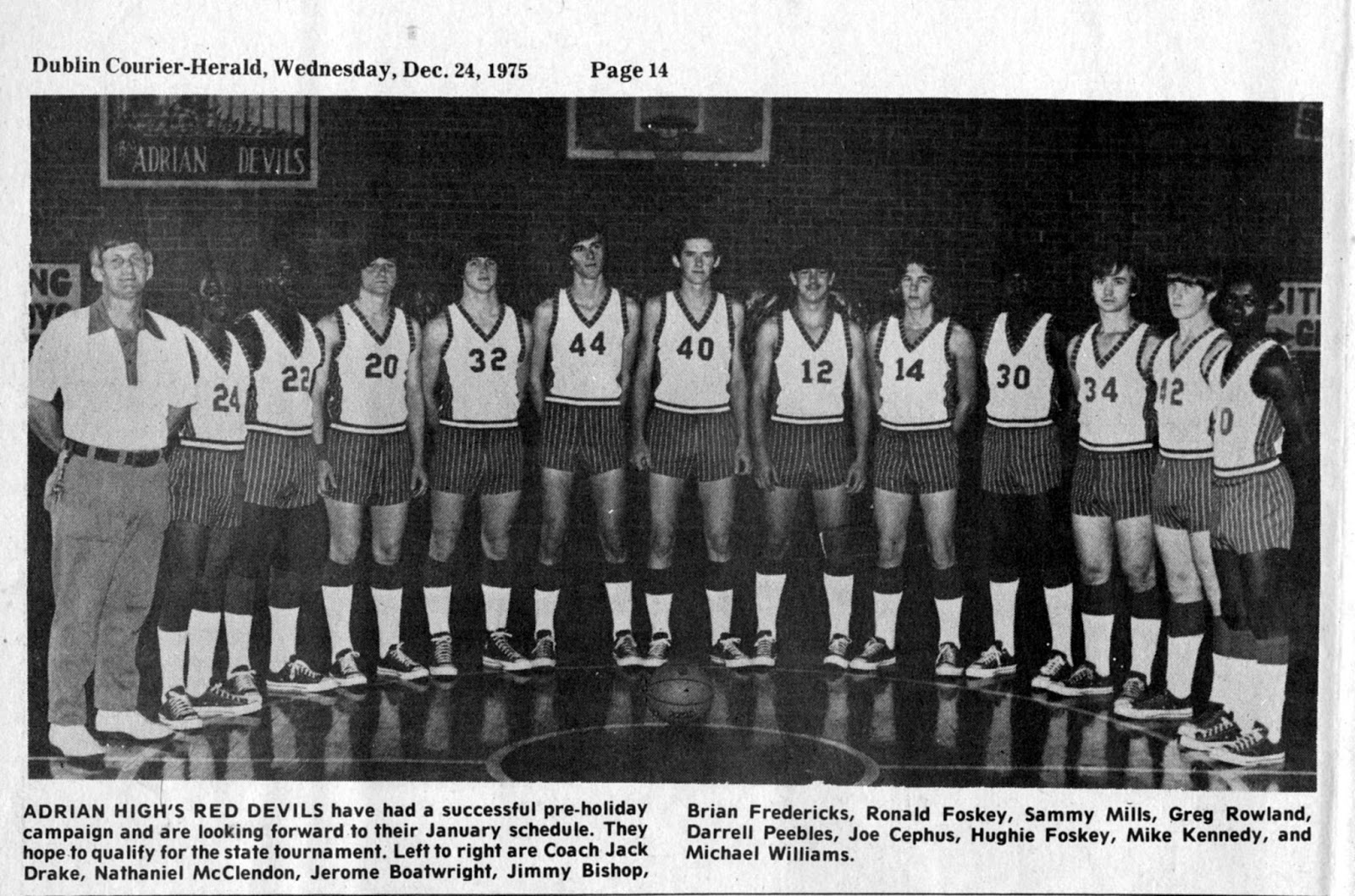 IMAGES OF OUR PAST ADRIAN HIGH SCHOOL BASKETBALL TEAMS 19751976.