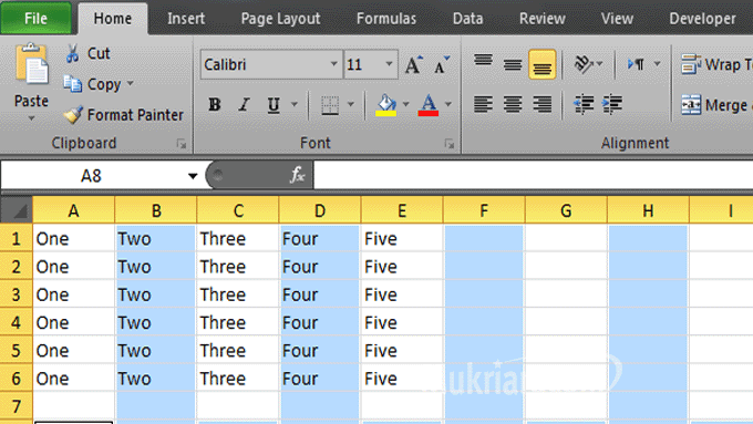 Cara Cepat Dan Mudah Menghapus Baris dan Kolom Kosong pada Excel