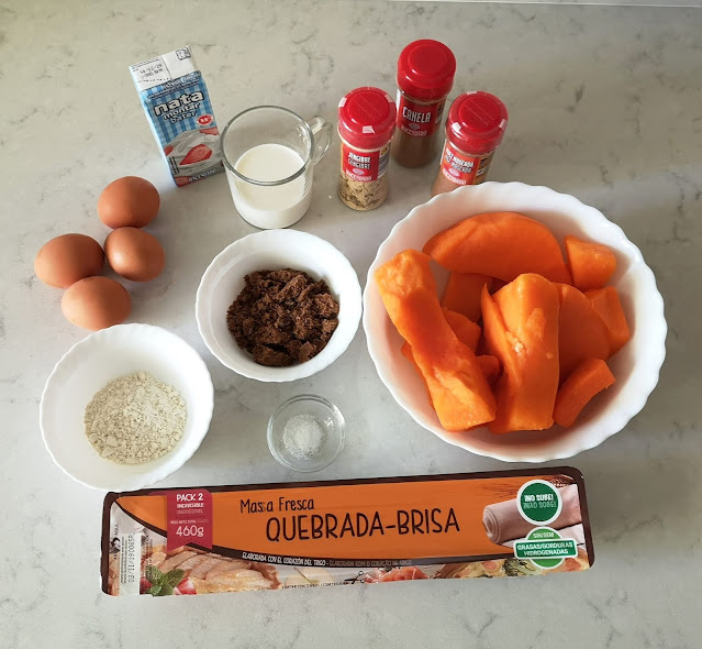 Ingredientes tarta de calabaza