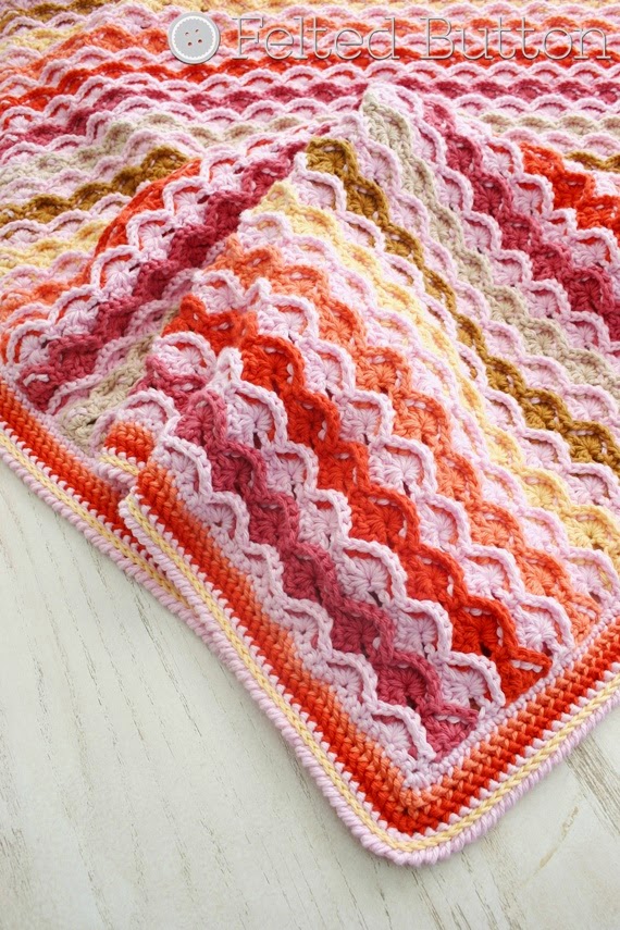 Confections Blanket Crochet Pattern by Susan Carlson of Felted Button
