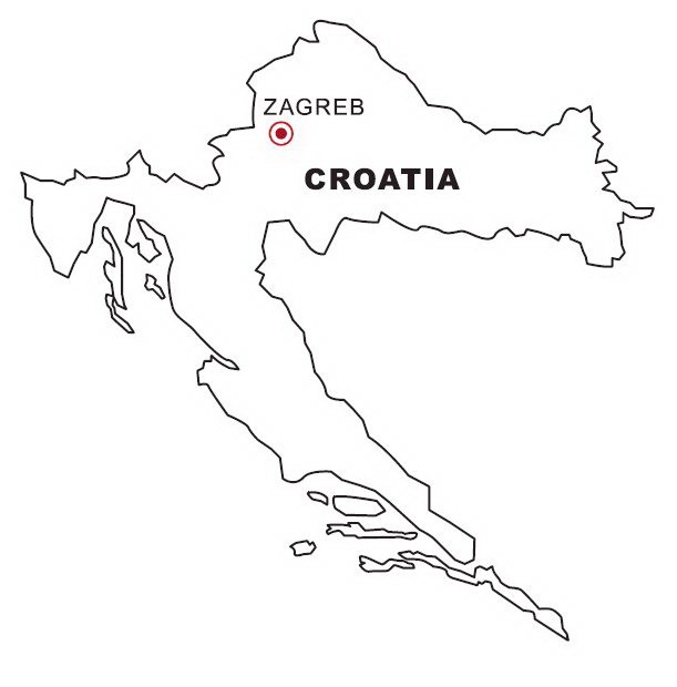 Coloring map of Croatia | COLOR AREA