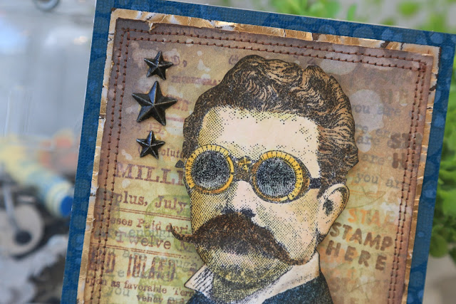 Creativity Takes Courage Card by Juliana Michaels featuring Tim Holtz Stamper's Anonymous Cling Mounted Rubber Stamp Set The Professor 2 