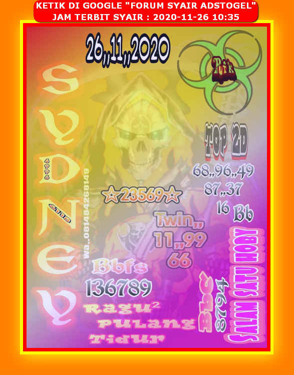 Bocoran prediksi sydney
