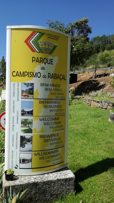 Placa Parque de campismo do Rabaçal