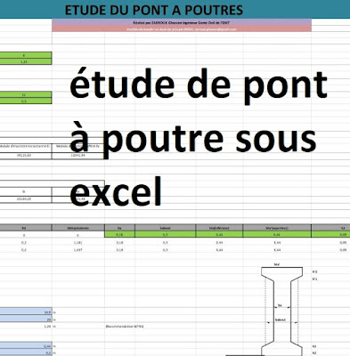 Excel pour l'étude de pont à poutre sous excel