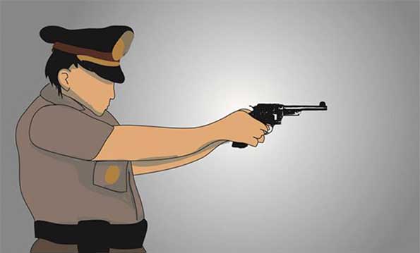 ilustrasi polisi tembak pencuri
