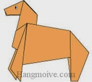 Bước 15: Vẽ mắt để hoàn thành cách xếp con ngựa bằng giấy. 