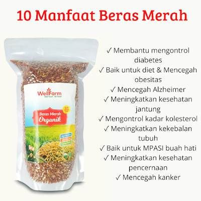 beras merah organik di Palembang