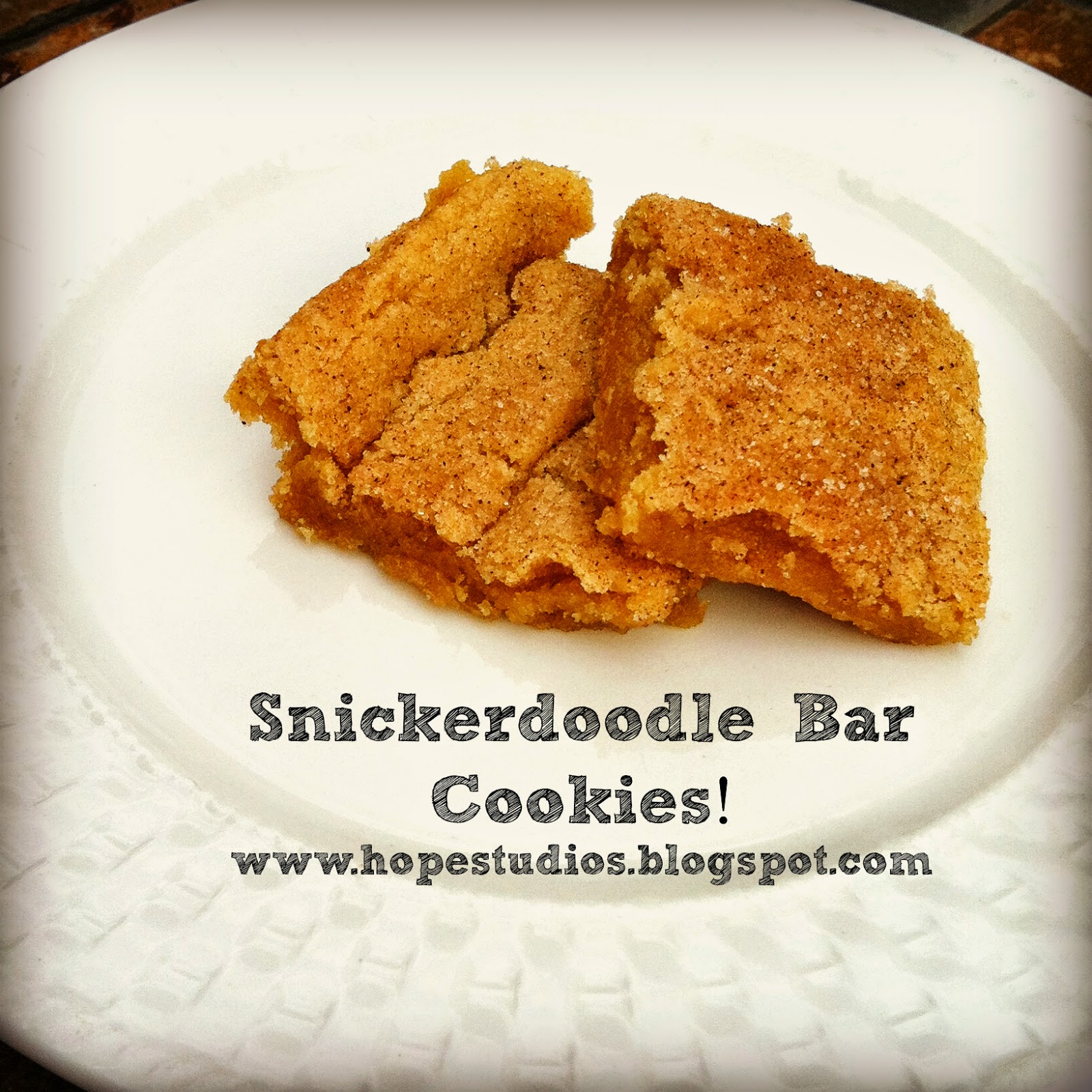 Hope Studios Snickerdoodle BAR Cookies!