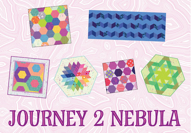 Week 4: New Hexagon Quilt Along: Blocks 16-20