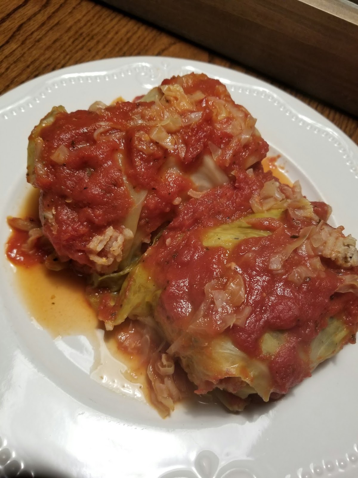 Freakin' Flabuless: Turkey-Stuffed Cabbage Rolls-2 Rolls for 431 calories