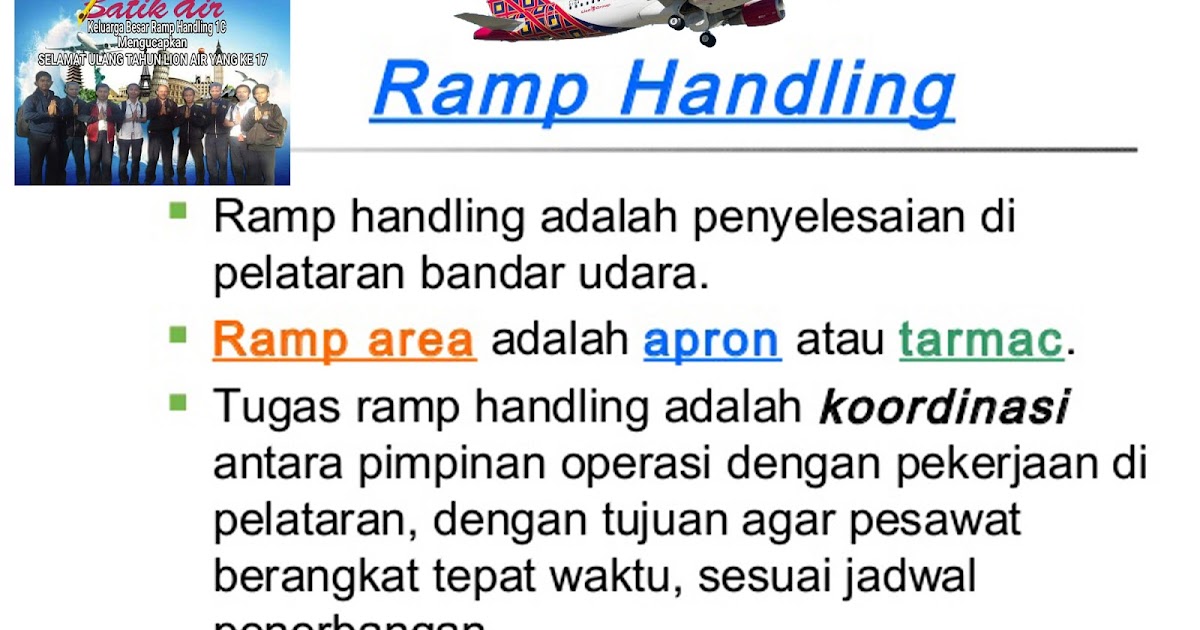 Pengertian Ramp Handling Pengertian Ramp Handling