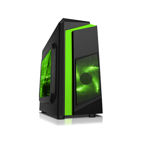 Vỏ case máy tính chuyên Game SAMA E-Sport F2 Black – Green