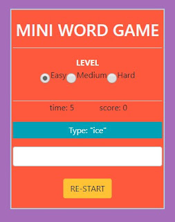 Mini Word Game Using Javascript