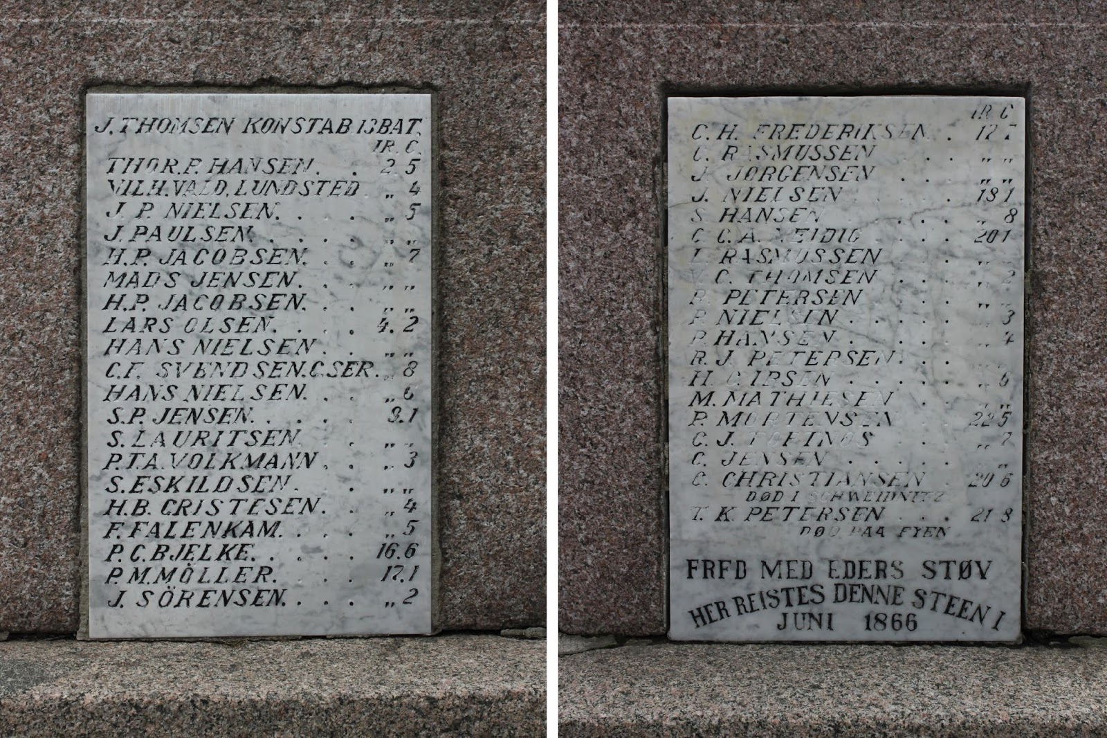 Danske og mindesmærker 1848-50 og Ullerup kirkegård