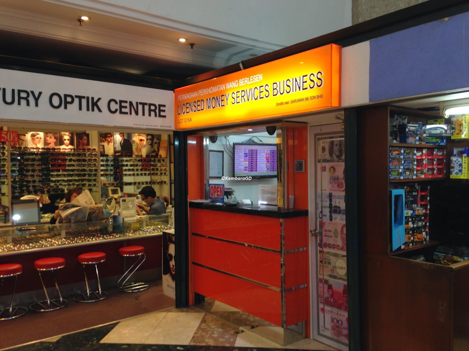 KembaraGD Tips Money Changers at Jalan Masjid India, Kuala Lumpur.