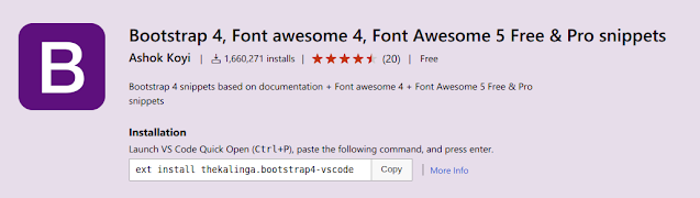 Best VS Code Extensions for Web Development - Bootstrap 4, Font awesome 4, Font Awesome 5 Free & Pro snippets
