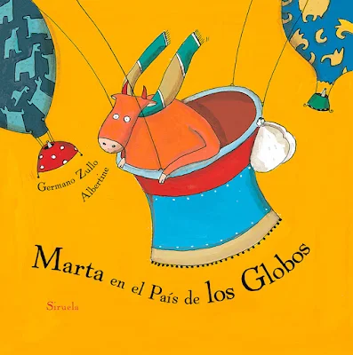 Portada del álbum ilustrado de Albertine Marta en el País de los Globos
