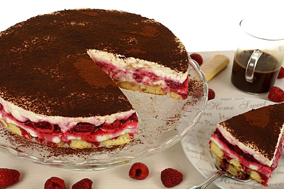 Himbeer-Tiramisu-Torte, No Bake - Leckere Rezepte