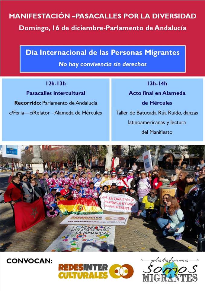 MANIFESTACIÓN-PASACALLES POR LA DIVERSIDAD. DÍA INTERNACIONAL DE LAS PERSONAS MIGRANTES.