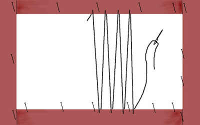 how to frame bead embroidery - lacing diagram how to frame bead embroidery - lacing diagram