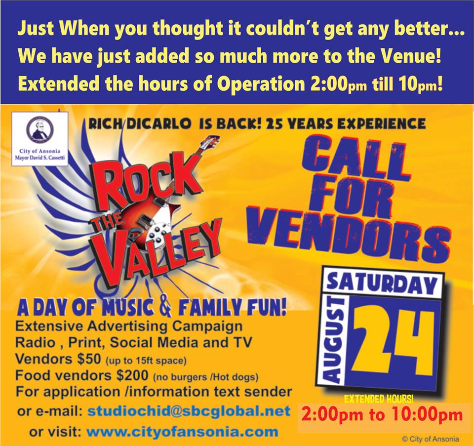 The Valley Voice Vendors sought for Rock the Valley Aug. 24 in Ansonia