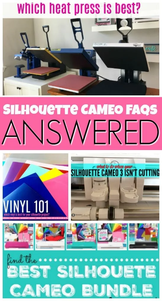 Silhouette Cameo 5 Bundle with Vinyl Starter Kit, Heat