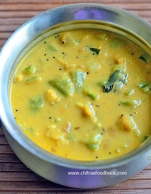 Ridge gourd Kuzhambu | Peerkangai Paal Kulambu Recipe | Chitra's Food Book