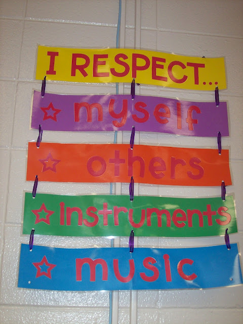 Orchestra music classroom rules: respect