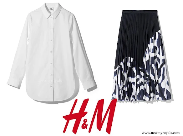 Crown Princess Victoria wore H&M Blouse and Skirt - Studio AW 2017 Collection
