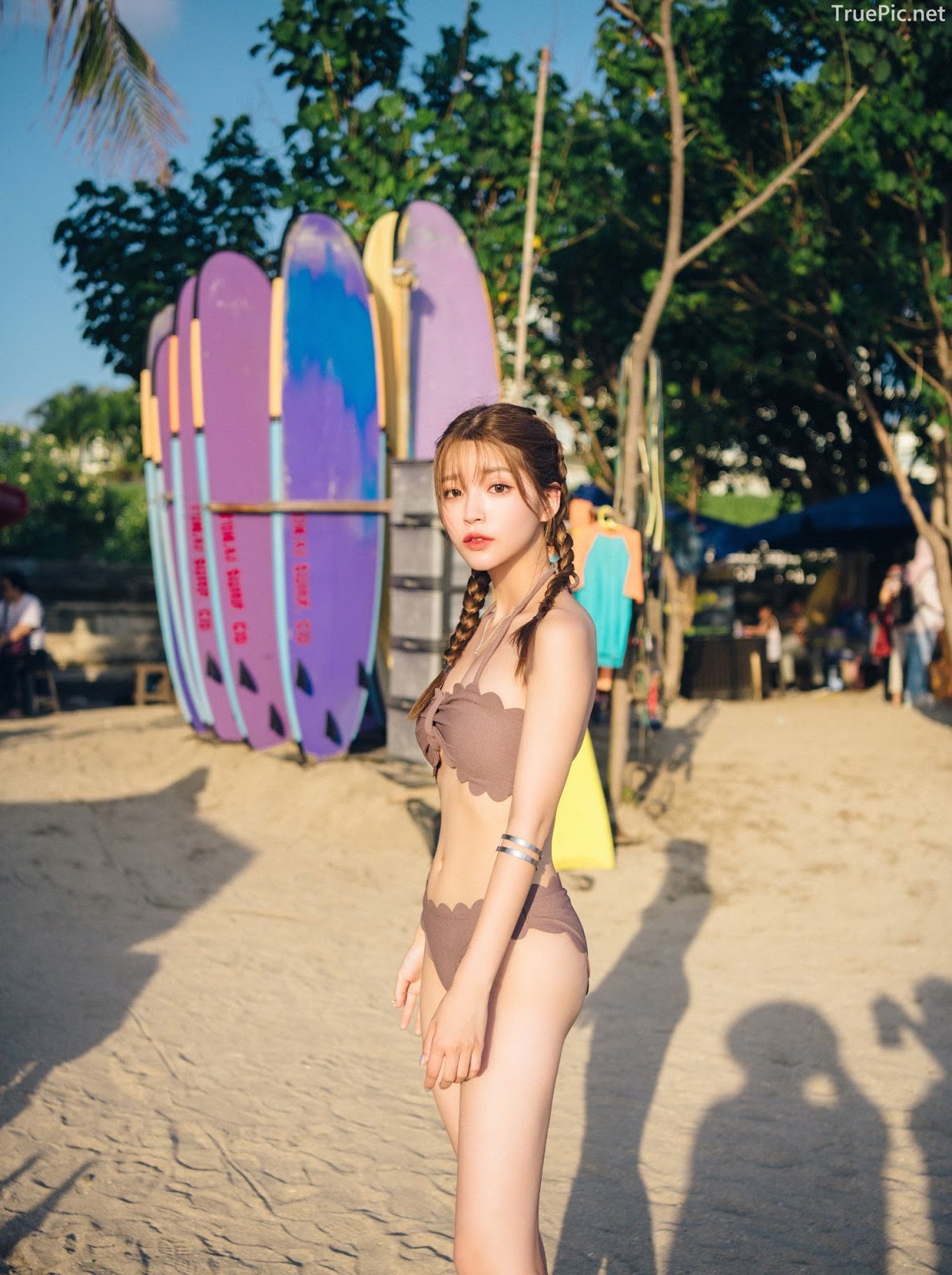 Korean cute model - Cha Yoo Jin - Mermaid Waves Tube Top Bikini - TruePic.net