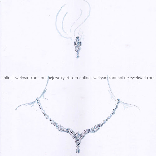 How to Draw Necklace Design (Big) in Hindi | Jewelry Design | Surajit  Adhikari | Jewellery designing - YouTube
