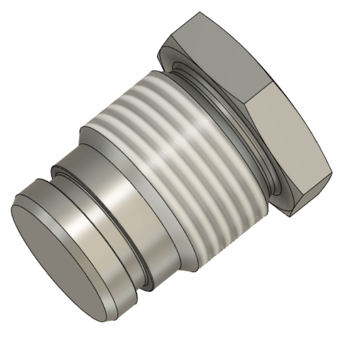 The finished plug. (Don't to hide the original solid!)