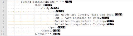 Awesomely Java...: Tab character in text blocks