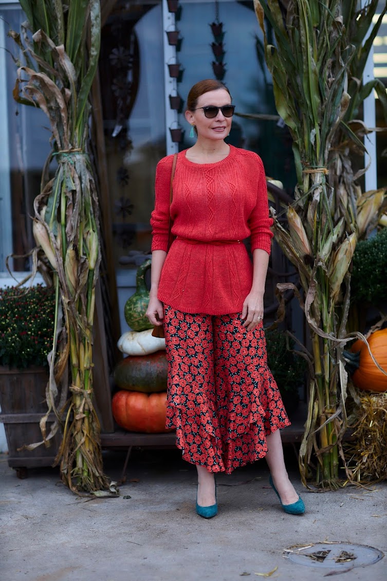 Pumpkin color outfit