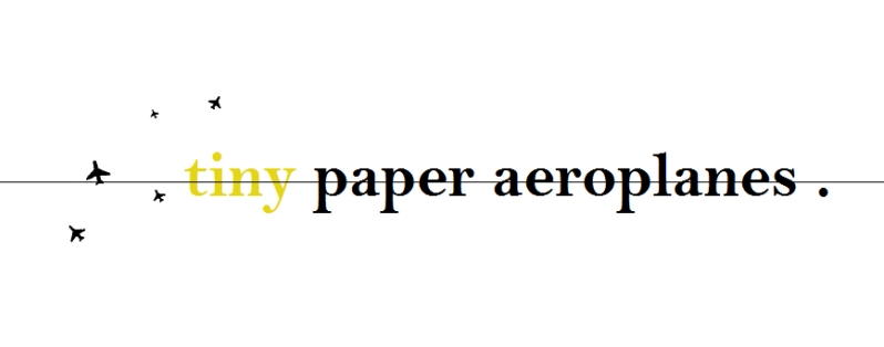 tiny paper aeroplanes.