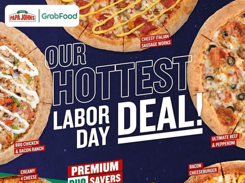 Manila Shopper Papa John's x GrabFood Labor Day Deals