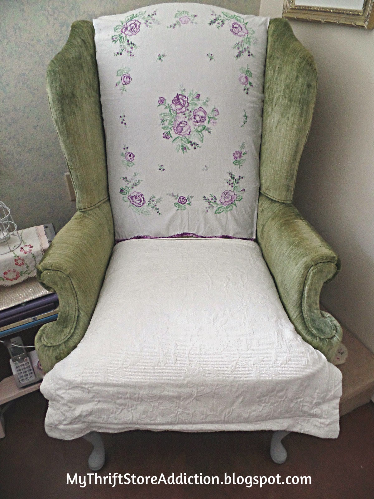 Vintage linen slipcover