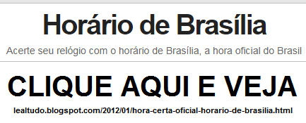 Hora de brasilia com segundos
