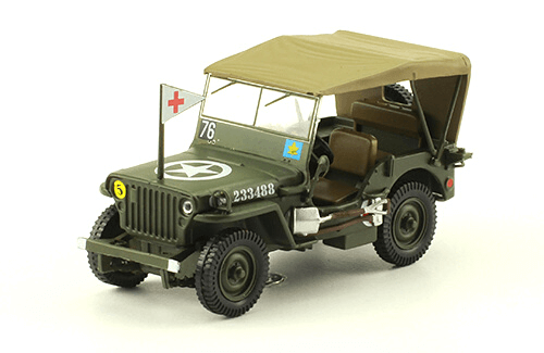 Jeep Willys MB 1:43, vehiculos militares de la segunda guerra mundial 1:43