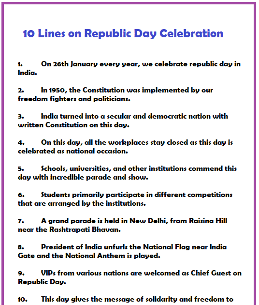 republic day essay in english for class 5