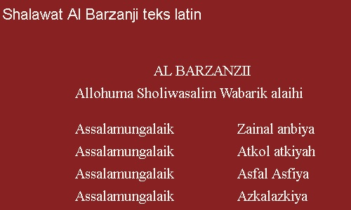 Sholawat Al Barzanji Teks Latin My Sholawat