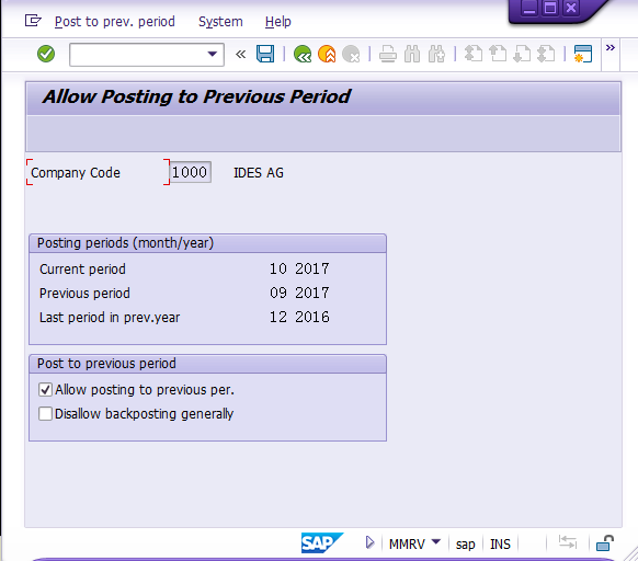SAP拾贝 Close Period for Material Master Records (Solutions to Message